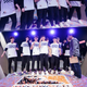 Park (far left) celebrates with his team after winning the Overwatch League Stage Three Championship tournament.
